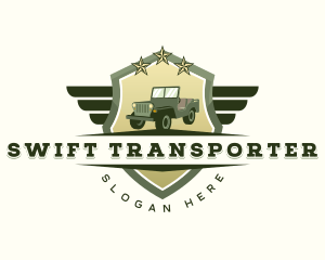 Military Transport Jeep logo design