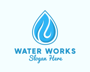 Water Rain Drop logo design