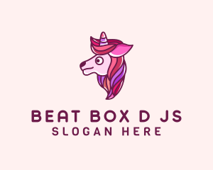 Cute Pink Unicorn logo