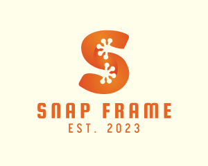 Orange Frog Letter S logo design