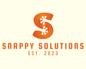 Orange Frog Letter S logo design