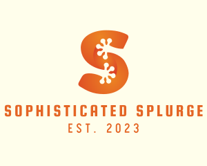 Orange Frog Letter S logo design