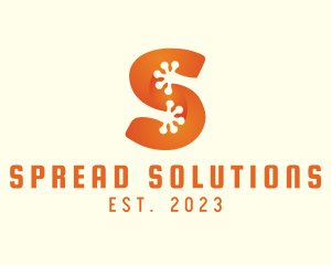 Orange Frog Letter S logo design