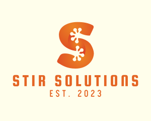 Orange Frog Letter S logo design