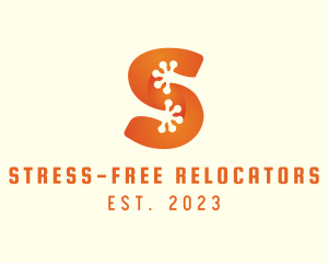 Orange Frog Letter S logo design