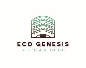 Botanical Planting Eco logo design