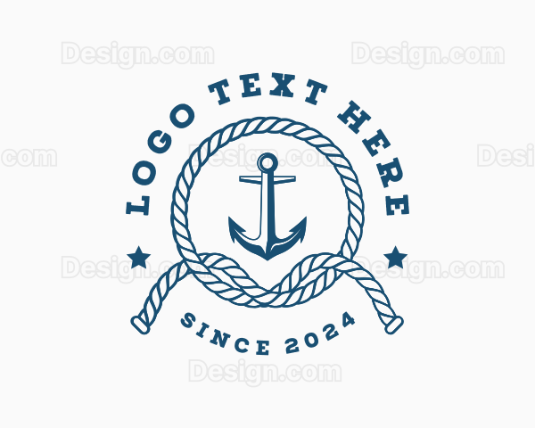 Nautical Anchor Rope Logo