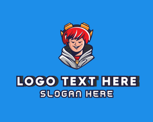 Teen Hoodie Gamer logo design