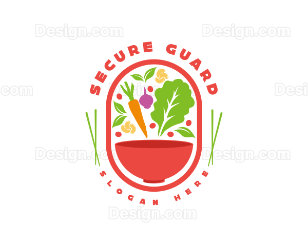Vegetable Salad Restaurant Logo