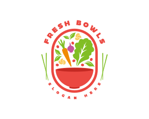 Vegetable Salad Restaurant logo design