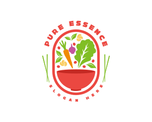 Vegetable Salad Restaurant logo design