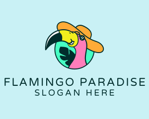 Summer Bird Flamingo  logo design