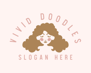 Curly Hair Hairdresser logo design