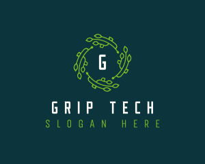 Tech Leaves Digital logo design