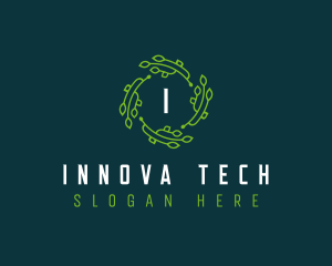 Tech Leaves Digital logo design