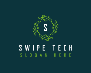 Tech Leaves Digital logo design