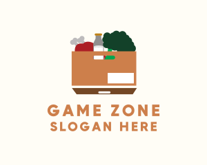 Supermarket Food Box  Logo