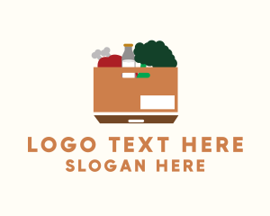 Supermarket Food Box  Logo