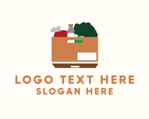 Food - Supermarket Food Box logo design
