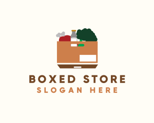 Supermarket Food Box  logo design