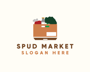 Supermarket Food Box  logo design