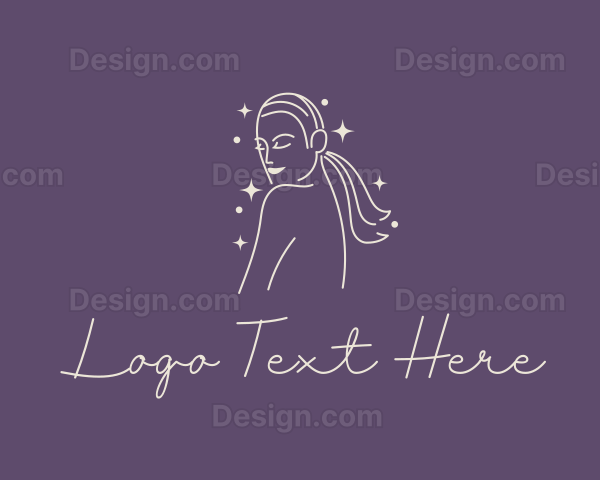 Female Hair Stylist Logo