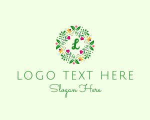 Floral Ornament Wreath  logo