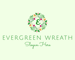 Floral Ornament Wreath  logo design