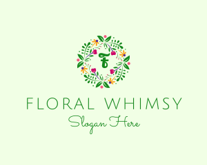 Floral Ornament Wreath  logo