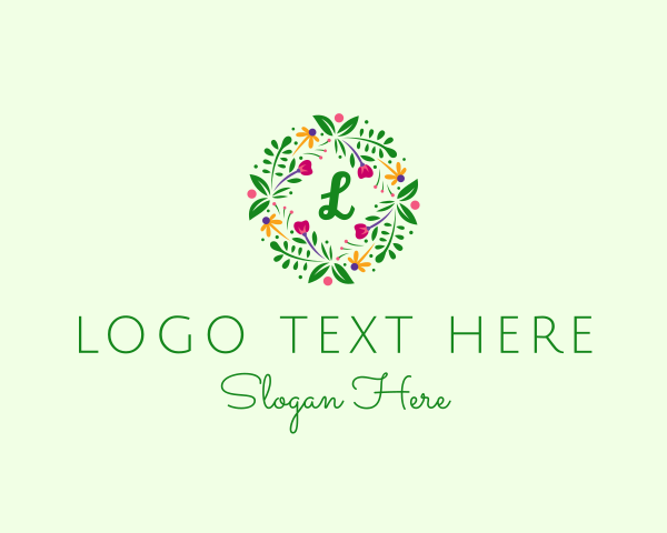 Floral Ornament Wreath  logo