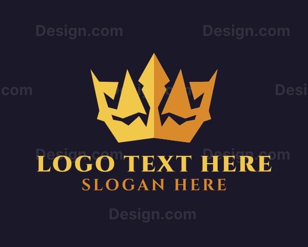 Gold Expensive Crown Logo