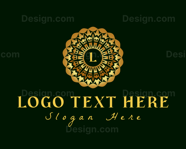 Gold Fashion Wreath Logo