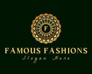 Gold Fashion Wreath logo design