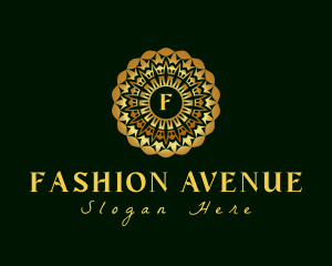 Gold Fashion Wreath logo design