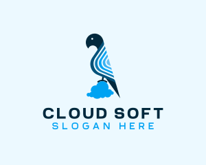 Cloud Bird Animal logo design