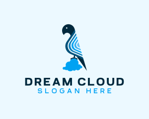 Cloud Bird Animal logo design