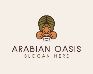 Turban Arabian Man logo design