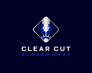 Laser Metal Cutting logo design