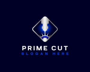 Laser Metal Cutting logo design