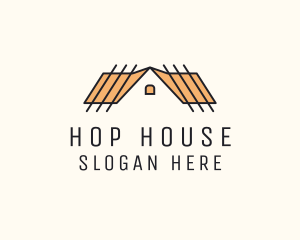 House Roof Construction logo design