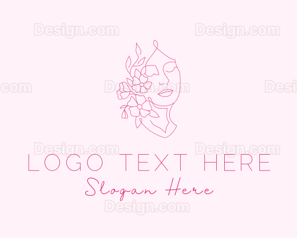 Woman Flower Bloom Logo