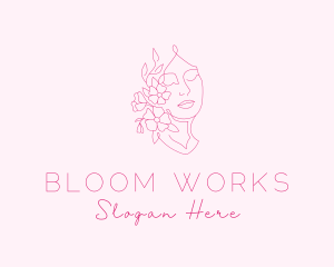 Woman Flower Bloom logo design