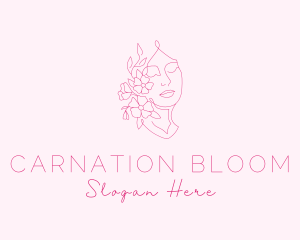 Woman Flower Bloom logo design