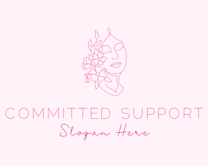 Woman Flower Bloom logo design