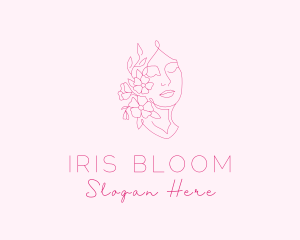 Woman Flower Bloom logo design