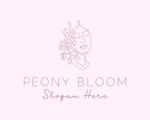 Woman Flower Bloom logo design