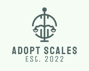 Green Law Firm Scale  logo design