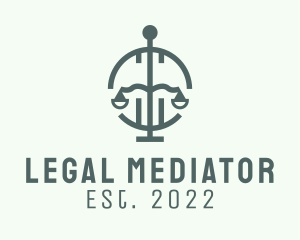 Green Law Firm Scale  logo design