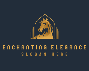 Elegant Luxury Horse logo design