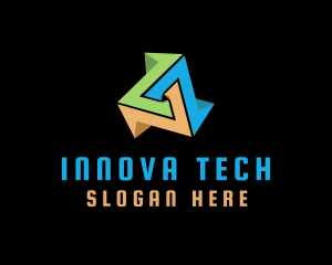 Technology Tech Prism  logo design